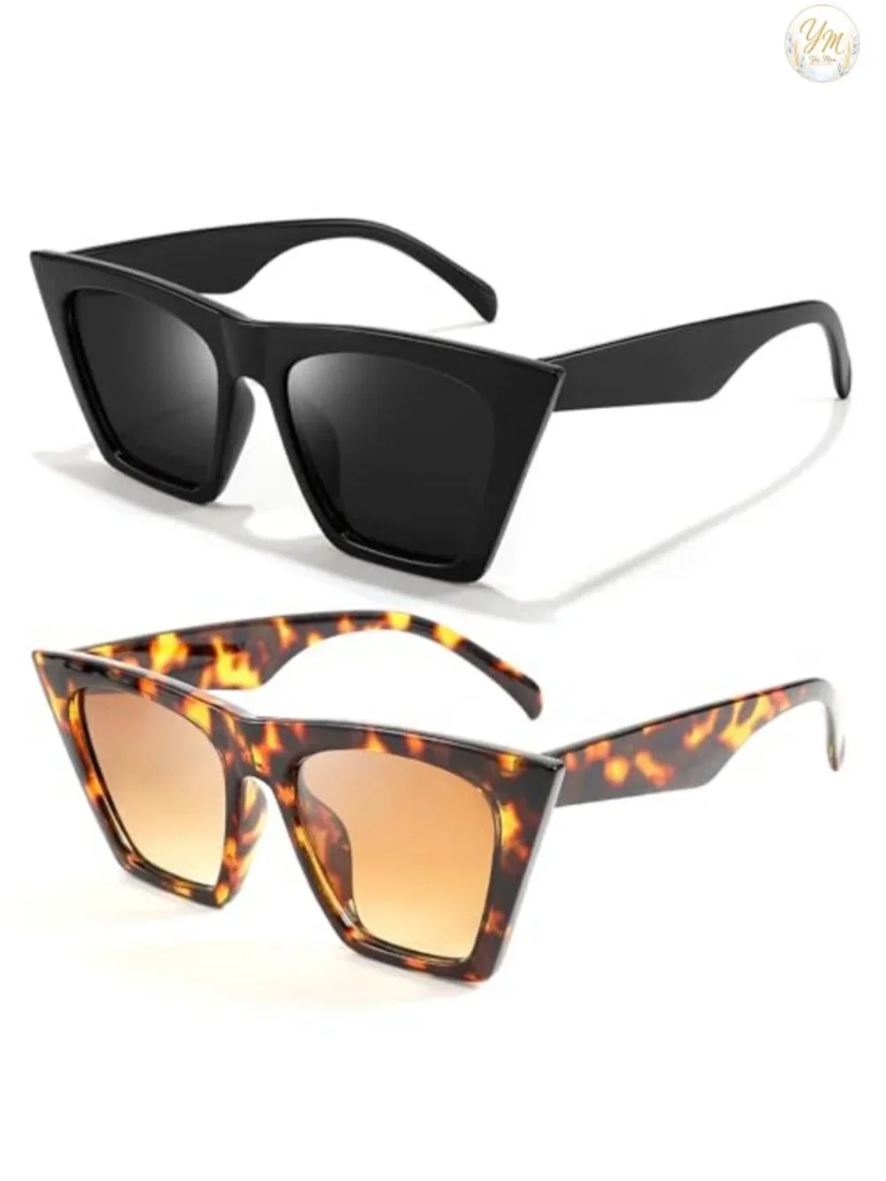 Vintage Square Cat Eye Sunglasses Women Trendy UV400 Protection